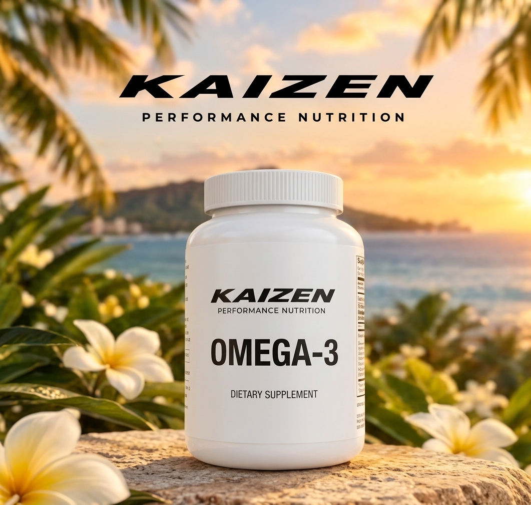 Kaizen Omega-3 softgel bottle