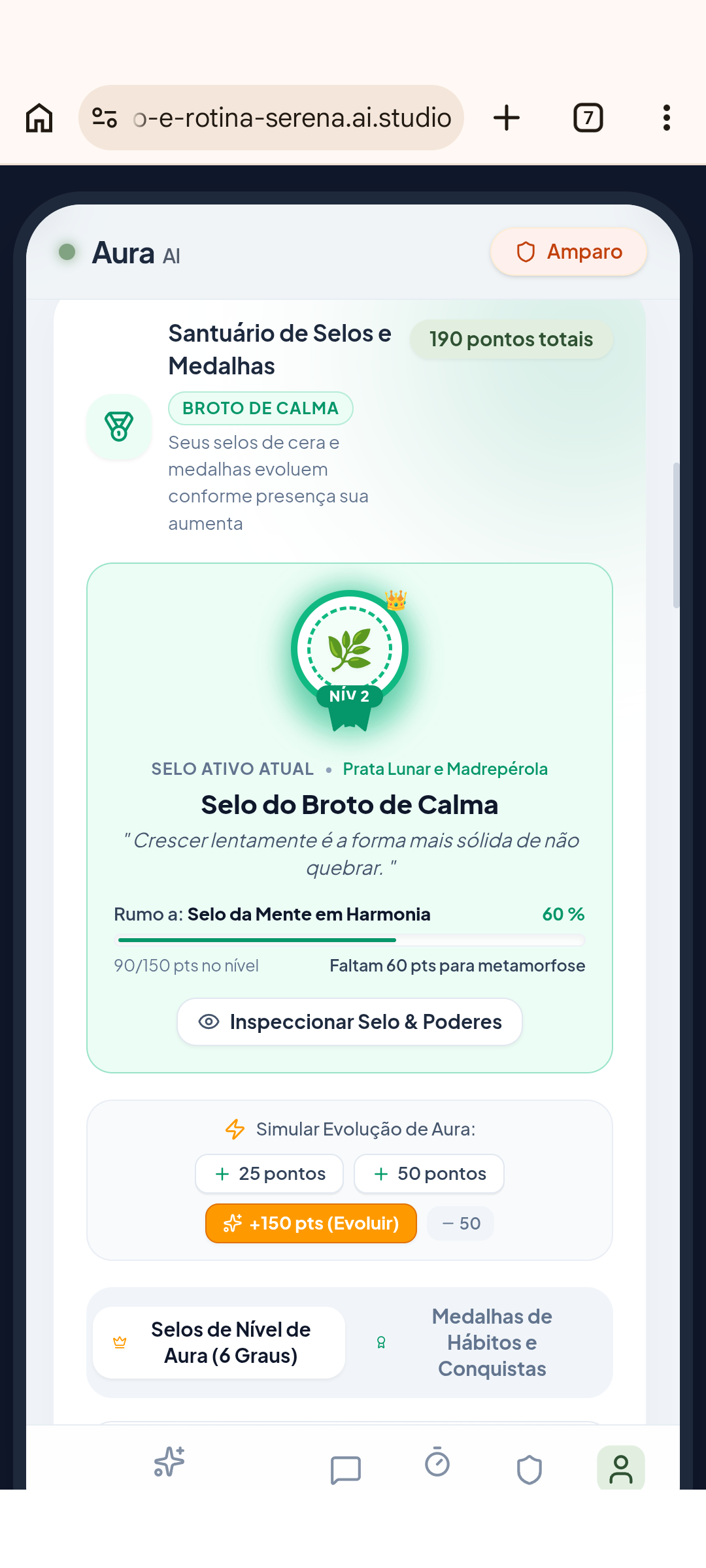 Tela 4 do aplicativo Aura