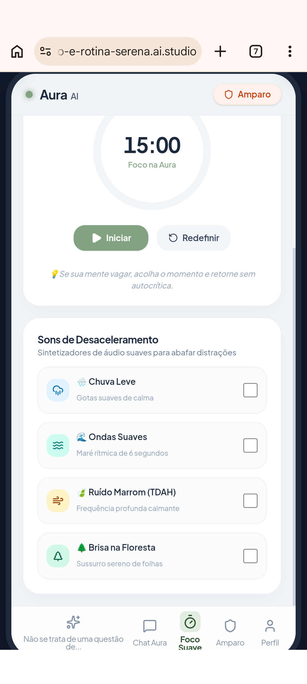 Tela 8 do aplicativo Aura