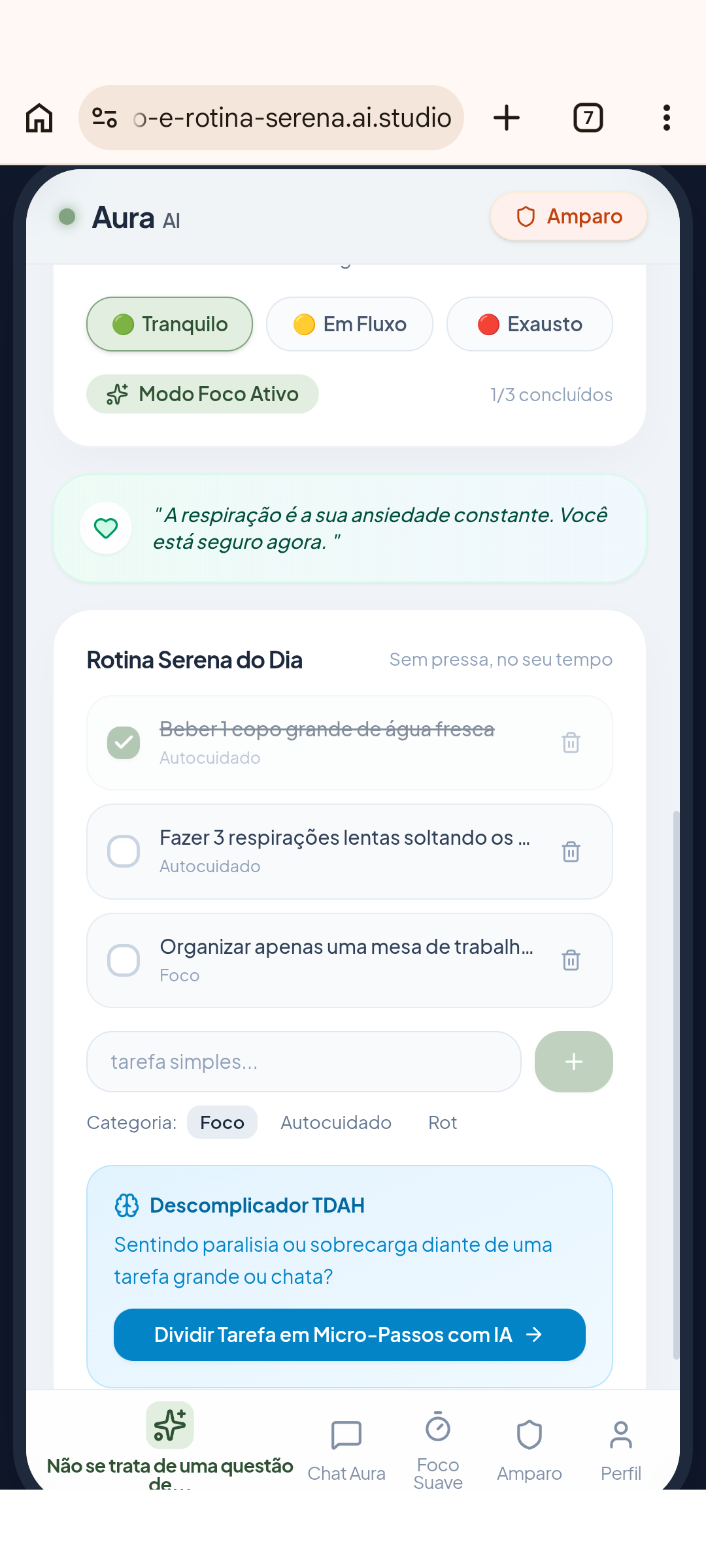 Tela 9 do aplicativo Aura